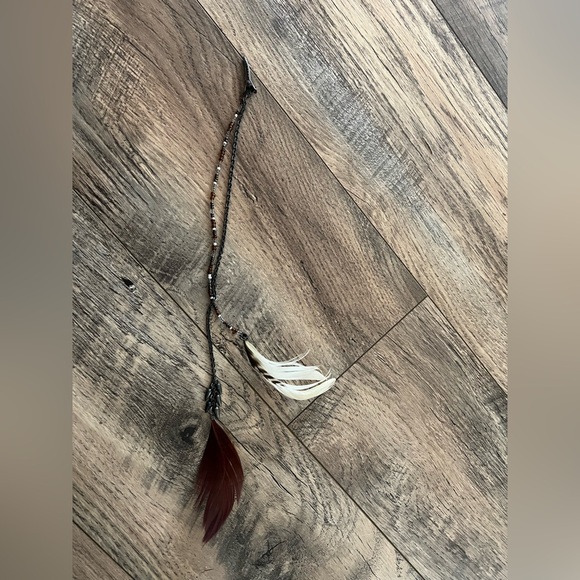 Buckle Accessories - BOGO Brown feather beaded hair clip!